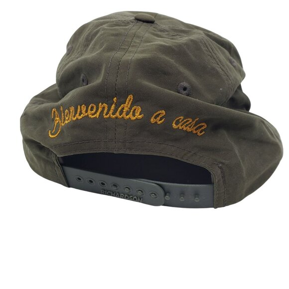 Carhartt Cabin Hat Richardson Green Yellow Bienvenido a casa Snapback Adjustable - Picture 5 of 10